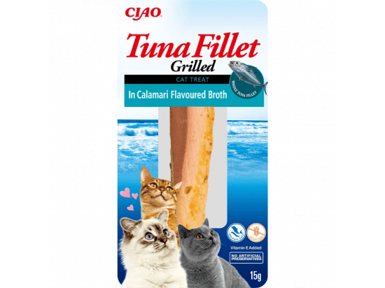 Фото - лакомства Inaba Cat Grilled Tuna Fillet in Calamari Broth лакомство для кошек ФИЛЕ ТУНЦА В БУЛЬОНЕ ИЗ КАЛЬМАРОВ