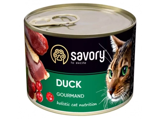 Фото - влажный корм (консервы) Savory (Сейвори) GOURMAND DUCK влажный корм для привередливых котов (утка)