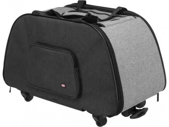 Фото - переноски, сумки, рюкзаки Trixie (Трикси) транспортная сумка-тележка для кошек и собак, черный/серый (28949)