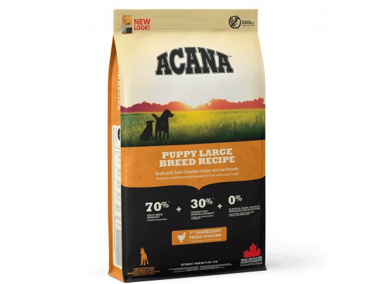Фото - сухой корм Acana Puppy Large Breed Recipe корм для щенков больших пород от 25 кг, КУРИЦА