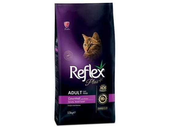 Фото - сухой корм Reflex Plus (Рефлекс Плюс) Adult Gourmet корм для привередливых кошек, с курицей