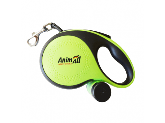 Фото - рулетки AnimAll Поводок-рулетка с диспенсером, зеленый