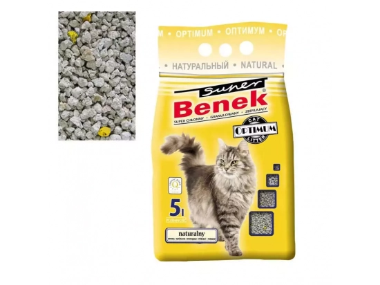 Фото - наполнители Super Benek (Супер Бенек) OPTIMUM LINE NATURAL бентонитовый оптимальний наполнитель для кошачьего туалета БЕЗ АРОМАТА