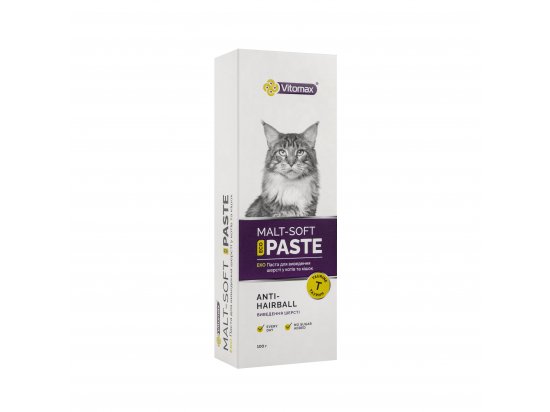 Фото - для выведения шерсти Vitomax Malt-Soft Paste Anti-Hairball Эко-паста для выведения шерсти у кошек