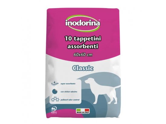 Фото - туалеты, пеленки, трусики Inodorina Tappetini Classic одноразовые пеленки для собак без запаха
