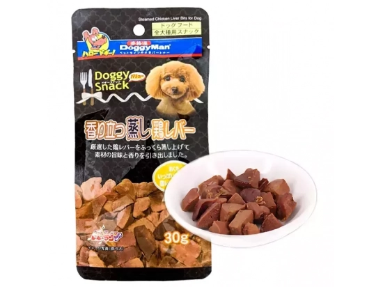 Фото - ласощі DoggyMan (ДоггіМен) Steamed Chicken Liver Bits ласощі для собак КУРЯЧА ПЕЧІНКА НА ПАРУ
