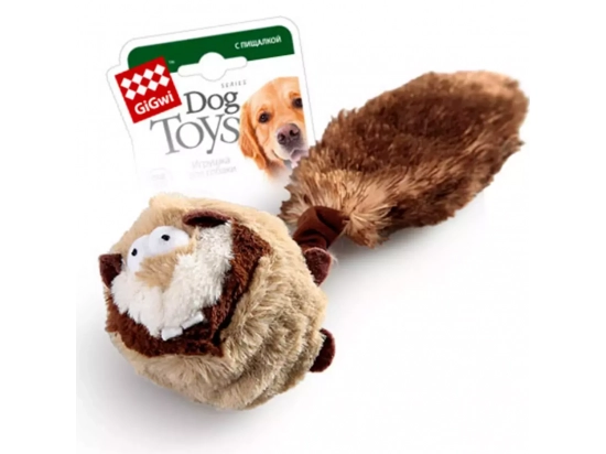 Фото - іграшки GiGwi (Гігві) Catch & Fetch БАРСУК іграшка для собак з 2-ма пищалками, 26 см