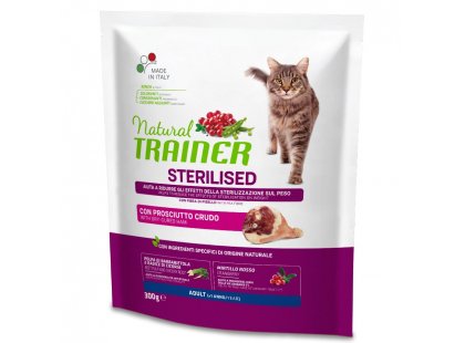 Фото - сухой корм Trainer Natural ADULT STERILISED With Dry-Cured Ham корм для стерилизованных кошек с сыровяленой ветчиной