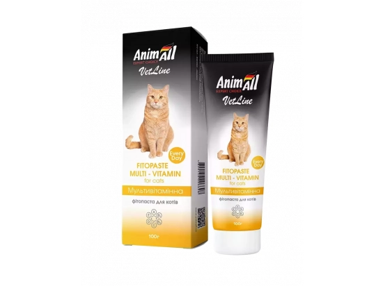 Фото - витамины и минералы AnimAll VetLine фитопаста мультивитаминная для котов