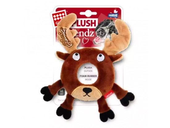 Фото - іграшки GiGwi (Гігві) Plush Friendz ЛОСЬ іграшка для собак з пищалкою, 19 см