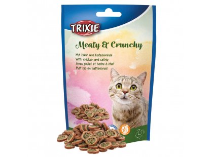 Фото - лакомства Trixie Meaty & Crunchy with Chicken & Catnip лакомство для кошек КУРИЦА и КОШАЧЬЯ МЯТА (42673)