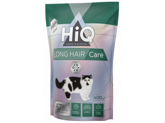 Фото - сухий корм HiQ Long Hair Care корм для довгошерстих котів
