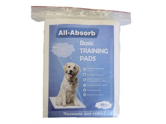 Фото - пеленки All Absorb (Олл Абсорб) BASIC TRAINING (БЕЙСИК ПРИВЛЕКАЮЩИЕ К ТУАЛЕТУ) пеленки для щенков и собак