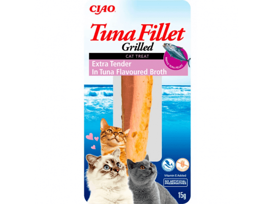 Фото - лакомства Inaba Cat Grilled Extra Tender Tuna Fillet in Tuna Broth лакомство для кошек ФИЛЕ ТУНЦА В БУЛЬОНЕ