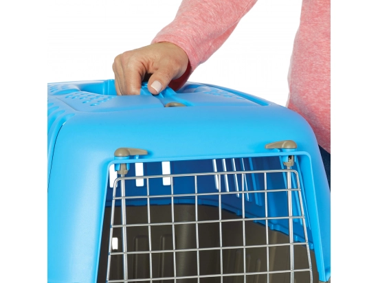 Фото - переноски, сумки, рюкзаки Pratiko (Пратико) Pet Carrier переноска для животных, ДВЕРЬ МЕТАЛЛ, голубой