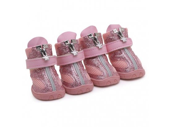 Фото - обувь Ruispet демисезонные ботинки для собак малых пород, розовый