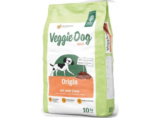 Фото - сухий корм Green Petfood VeggieDog ORIGIN ADULT сухий вегетаріанський корм для собак із червоною сочевицею