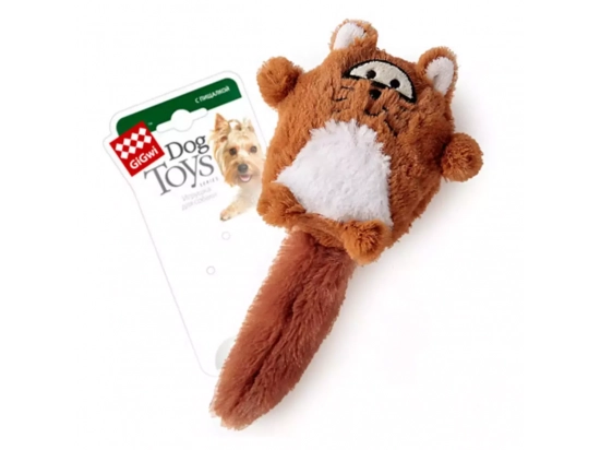 Фото - игрушки GiGwi (Гигви) Plush Friendz ЛИСА игрушка для собак с большой пищалкой, 18 см