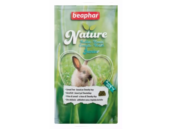 Фото - корм для гризунів Beaphar Nature Rabbit Junior Беззерновий корм з тимофіївкою для кроленят