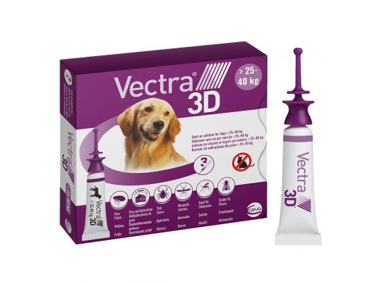 Ceva (Сева) VECTRA 3D (ВЕКТРА 3D) капли от блох и клещей для собак 1 ПИПЕТКА - 3 фото