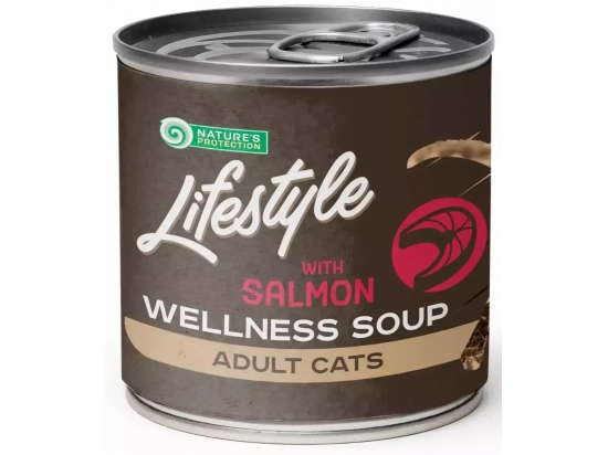 Фото - влажный корм (консервы) Natures Protection (Нейчез Протекшин) Lifestyle Sterilised Salmon Суп для стерилизованных кошек ЛОСОСЬ