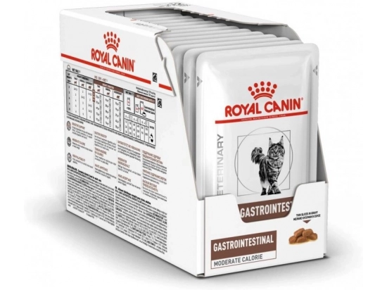 Фото - ветеринарные корма Royal Canin GASTRO INTESTINAL MODERATE CALORIE лечебные консервы для кошек
