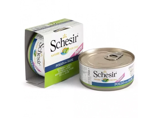 Фото - вологий корм (консерви) Schesir (Шезир) консерви для цуценят Курка з алое