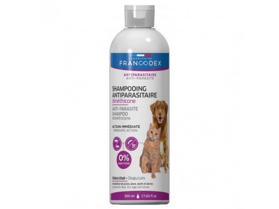 Фото - від бліх та кліщів Francodex Anti-parasite Dimethicone Shampoo антипаразитарний шампунь з демітиконом для котів та собак