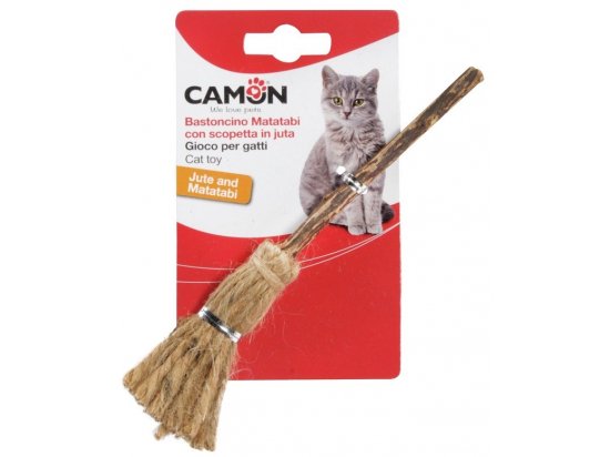 Фото - іграшки Camon (Камон) Іграшка для котів ПАЛИЧКА МАТАТАБІ З МІТЛОЮ