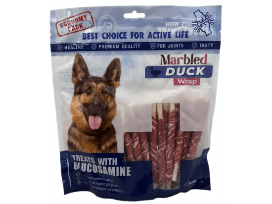 Фото - лакомства Gigi (Гиги) Marbled Duck Wrap with Glucozamin лакомство с глюкозамином для собак, палочки МРАМОРНАЯ УТКА