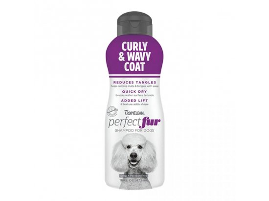 Фото - повсякденна косметика Tropiclean CURLY & WAVY COAT Шампунь для кучерявої та хвилястої шерсті собак