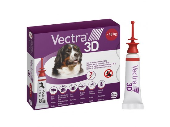Ceva (Сева) VECTRA 3D (ВЕКТРА 3D) капли от блох и клещей для собак 1 ПИПЕТКА - 2 фото