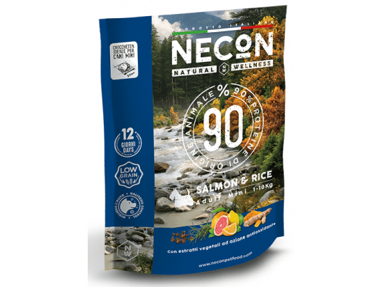 Фото - сухий корм Necon Natural Wellness Dog Mini Salmon & Rice сухий корм для собак малих порід ЛОСОСЬ І РИС