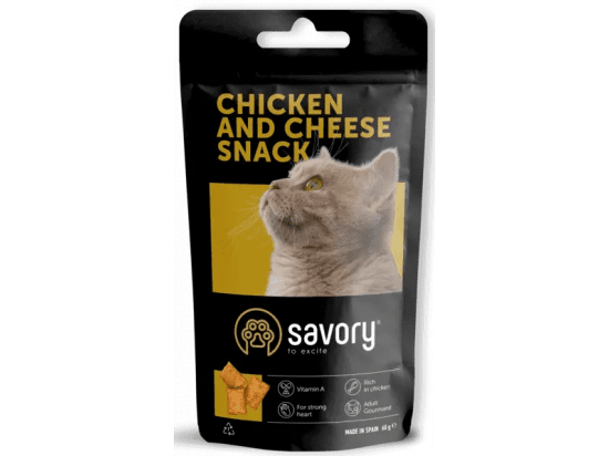 Фото - лакомства Savory (Сейвори) CATS SNACKS PILLOWS GOURMAND WITH CHICKEN AND CHEESE лакомство для кошек, подушечки с курицей и сыром