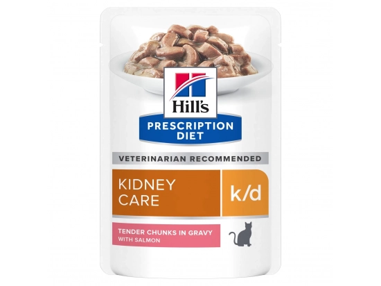 Фото - ветеринарные корма Hill's Prescription Diet k/d Kidney Care Salmon корм для кошек при заболеваниях почек ЛОСОСЬ