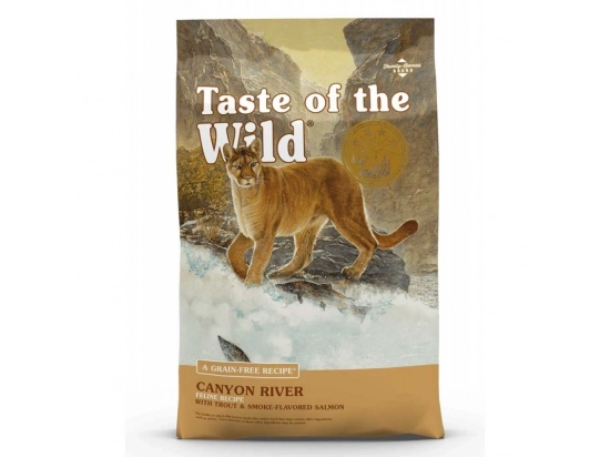Фото - сухой корм Taste of the Wild CANYON RIVER FELINE RECIPE беззерновой корм для кошек с форелью и копченым лососем