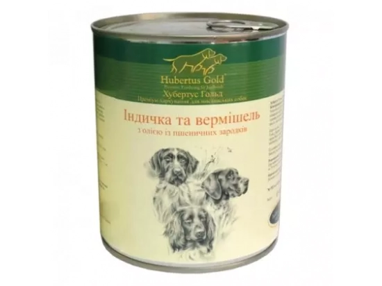 Фото - влажный корм (консервы) Hubertus Gold (Хубертус Голд) ИНДЕЙКА С ЛАПШОЙ консервы для собак с маслом из зародышей пшеничных зерен