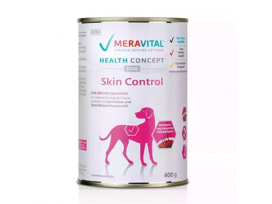 Фото - ветеринарні корми Mera (Мера) MVH Dog Nassfutter Skin Control вологий корм для дорослих собак при дерматозах та надмірному випаданні шерсті
