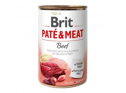 Фото - влажный корм (консервы) Brit Pate & Meat Dog Beef консервы для собак ГОВЯДИНА В ПАШТЕТЕ