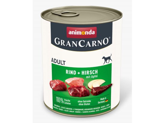 Фото - влажный корм (консервы) Animonda (Анимонда) GranCarno Adult Beef & Deer with Apple влажный корм для собак ГОВЯДИНА, ОЛЕНИНА И ЯБЛОКО