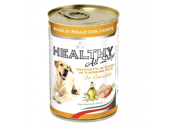 Фото - влажный корм (консервы) Healthy All Days CHICKEN & CARROTS влажный корм для собак КУРИЦА и МОРКОВЬ