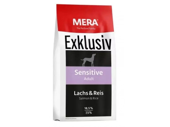 Фото - сухий корм Mera (Мера) Exklusiv Sensitive Adult Lachs & Reis сухий корм для собак з чутливим травленням ЛОСОСЬ та РИС