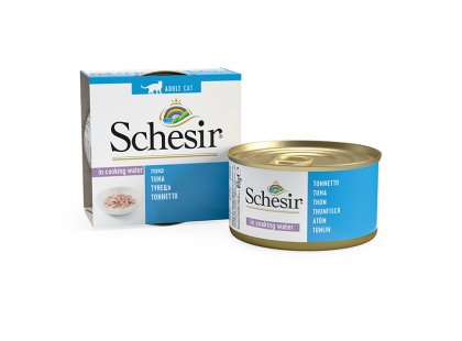 Фото - вологий корм (консерви) Schesir (Шезир) консерви для кішок Тунець у власному соку