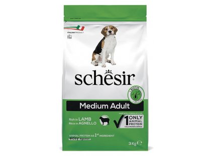Фото - сухий корм Schesir MEDIUM ADULT LAMB сухий монопротеїновий корм для дорослих собак середніх порід ЯГНЯ