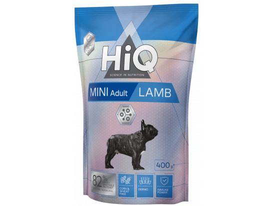 Фото - сухой корм HiQ Mini Adult Lamb корм для взрослых собак малых пород ЯГНЕНОК