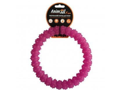 Фото - іграшки AnimAll Fun іграшка для собак КІЛЬЦЕ З ШИПАМИ, фіолетовий