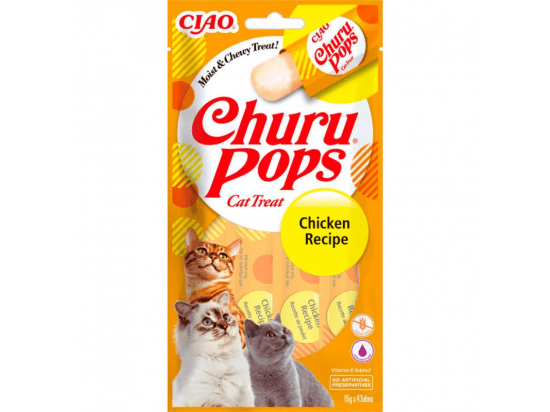 Фото - лакомства Inaba Cat Churu Pops Chicken лакомство для кошек желейные палочки КУРИЦА