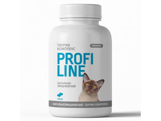 Фото - вітаміни та мінерали ProVet Profiline (Профілайн) Таурін Комплекс для покращення обміну речовин у котів, 180 табл