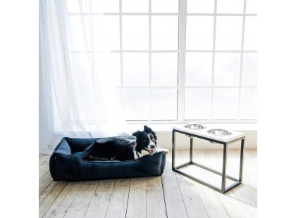 Фото - лежаки, матрасы, коврики и домики Harley & Cho DREAMER VELVET DEEP OCEAN лежак для собак (вельвет), темно-синий
