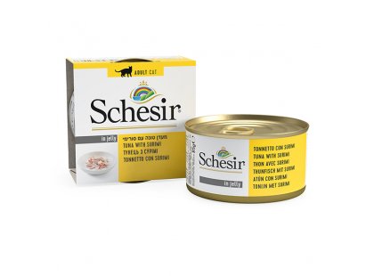Фото - вологий корм (консерви) Schesir (Шезир) консерви для кішок Тунець із сурімі